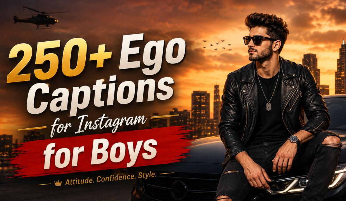 “250+ Ego Captions for Instagram for Boys (Attitude, Savage & Confident 2026)”