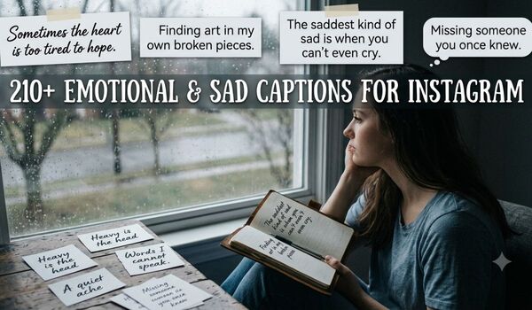 210+ Emotional Sad Captions for Instagram That Touch the Heart 💔