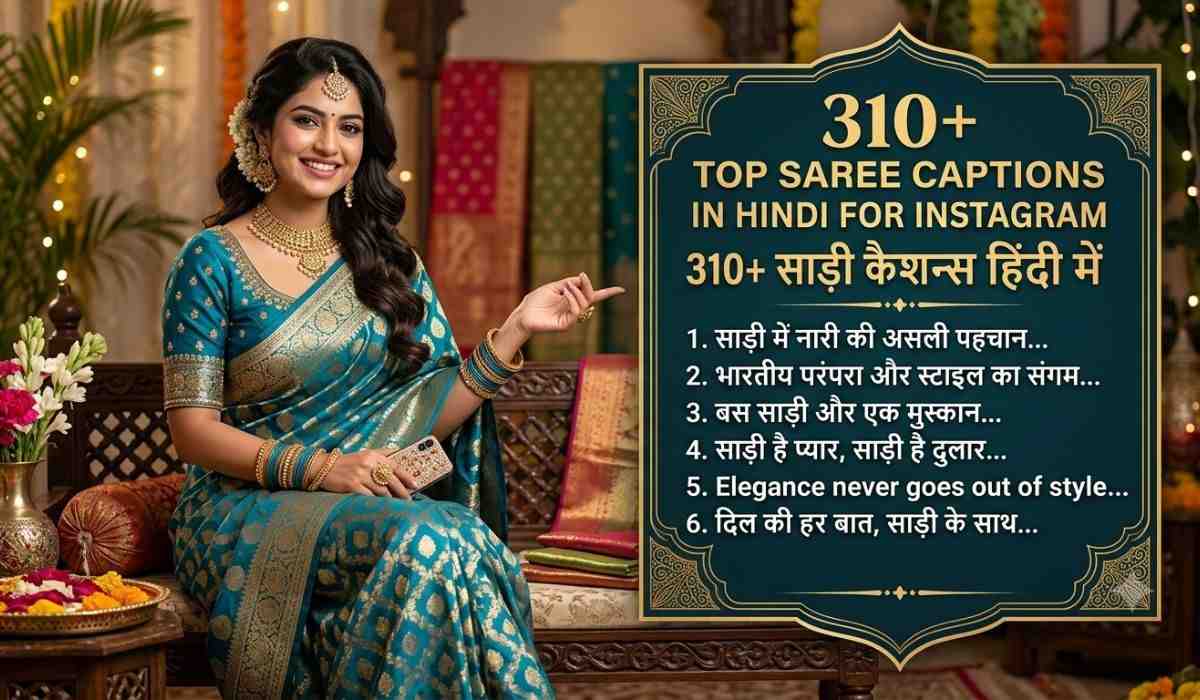 310+ Top Saree Caption in Hindi for Instagram