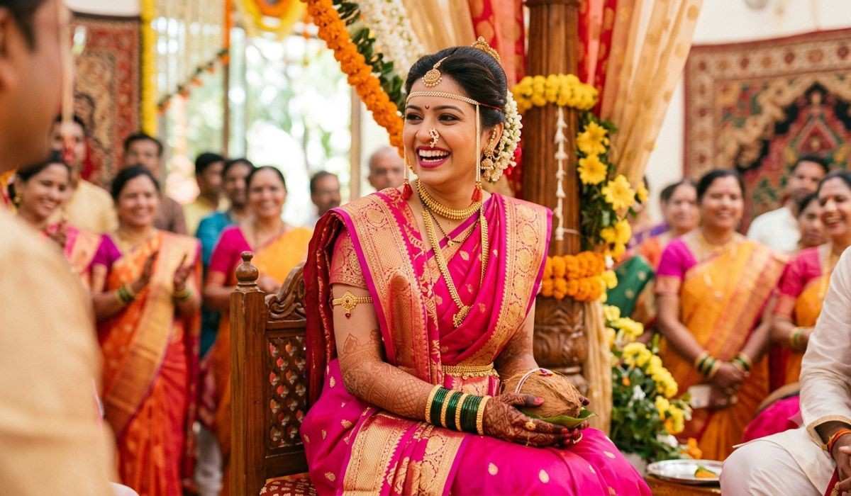 Top 410 + Nauvari Saree Caption for Instagram in Marathi