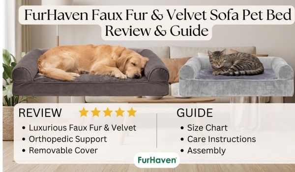 FurHaven Faux Fur & Velvet Sofa Pet Bed Review & Guide